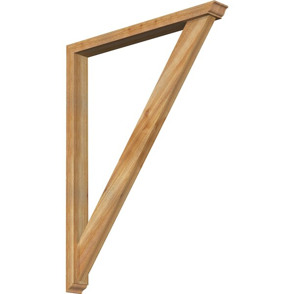 Ekena Millwork Traditional Traditional Rough Sawn Bracket w/ Offset Brace, Western Red Cedar, 4"W x 36"D x 48"H BKT0402X36X48TRA01RWR - main